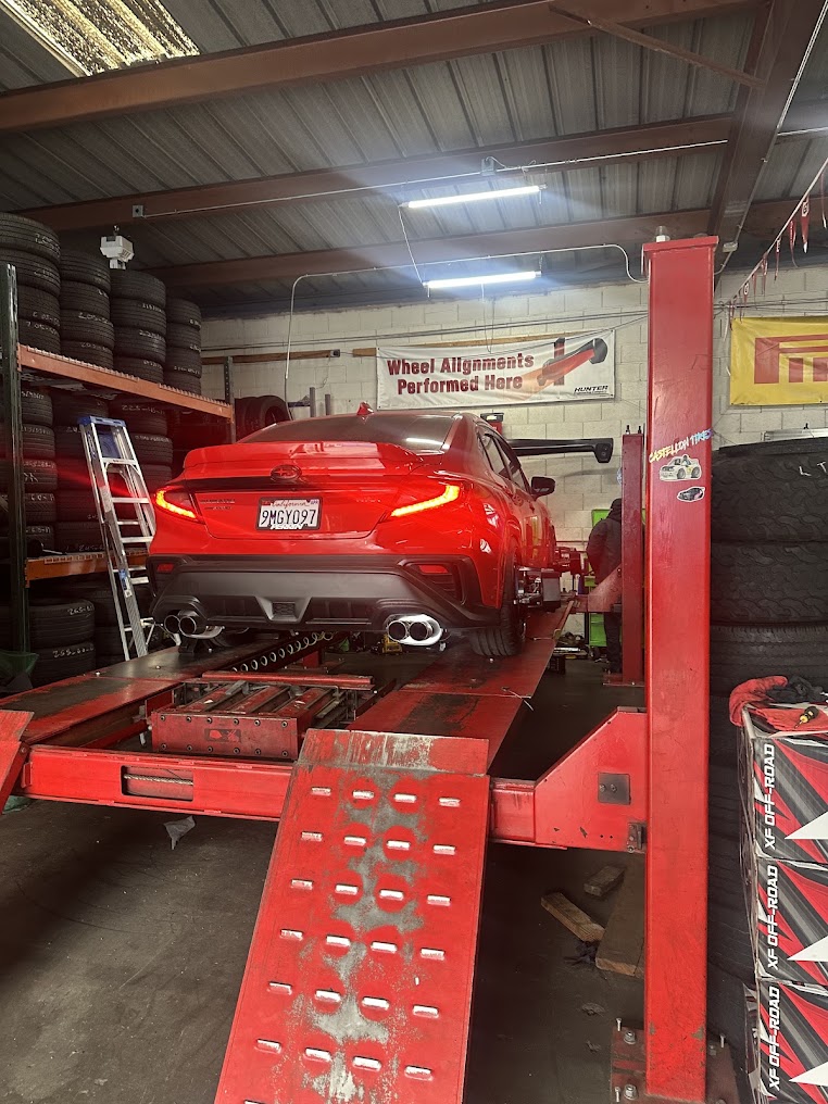 Vehicle receiving an alignment